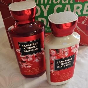 Bath & Body Works Japanese Cherry Blossom Body Wash and Lotion. New with Bag